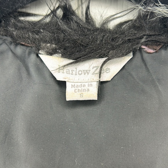 Faux Fur black and white vest. Size small - Picture 2 of 6